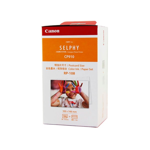 Canon RP‑108 – Pack tinta y papel fotográfico 4×6″ para Selphy