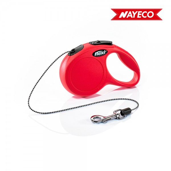 Correa extensible flexi classic 3 m de cinta talla xs hasta 12 kg color rojo