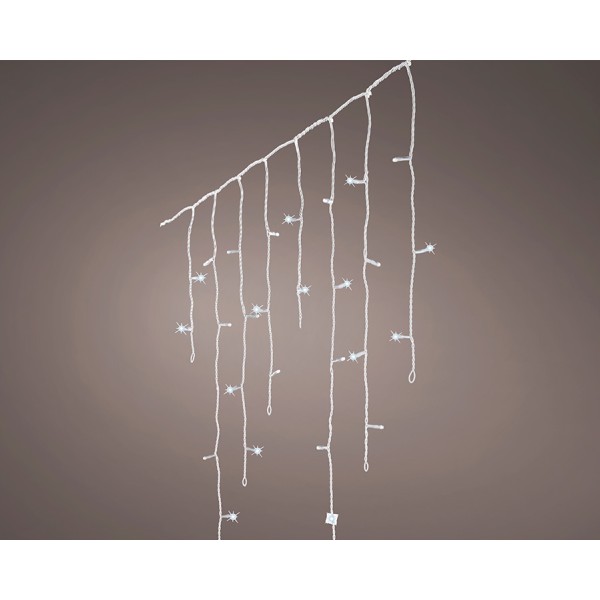 Cortina led icicle, 240 leds, multifunción, luz fría, exterior, 5,8 m